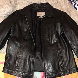 Leather coat